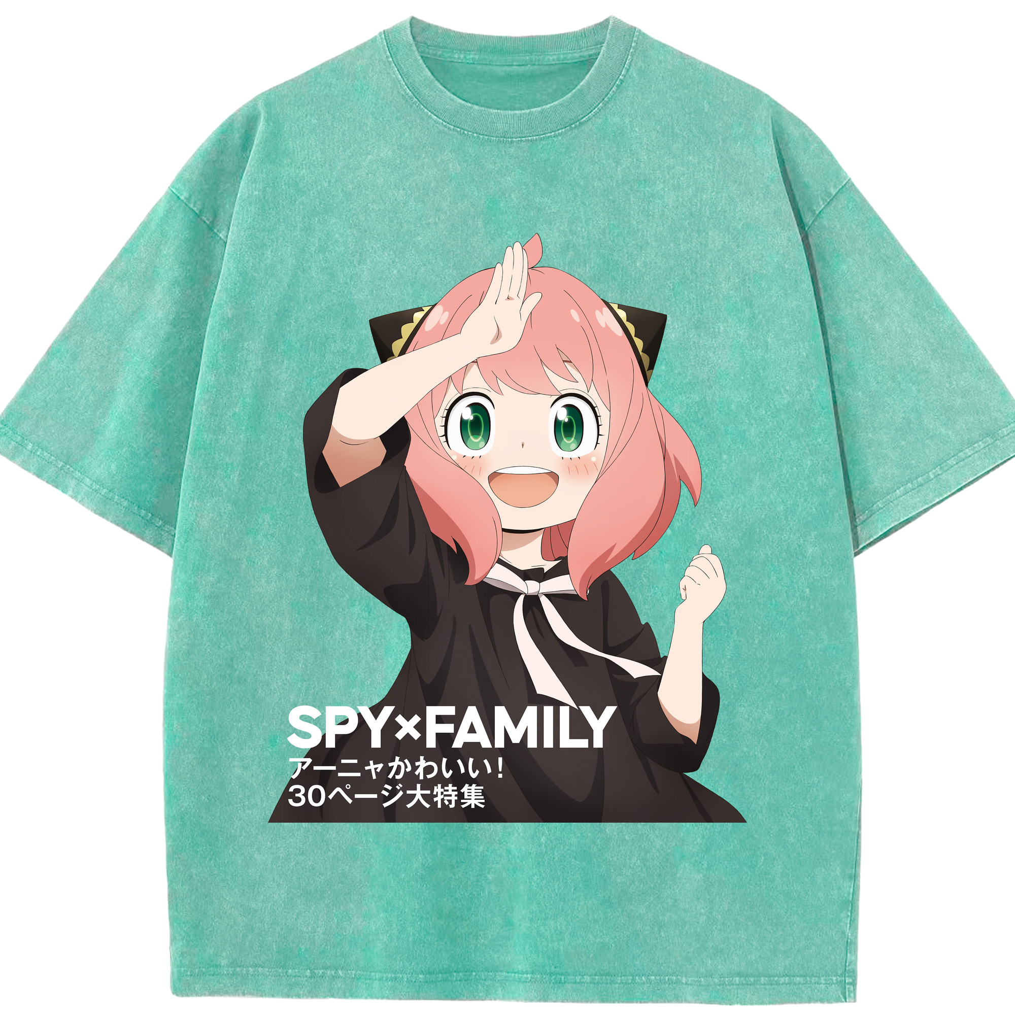 （画像用） SPY×FAMILY间谍家家酒 綿100% ヴィンテージ風 半袖Tシャツ（フロントプリント）